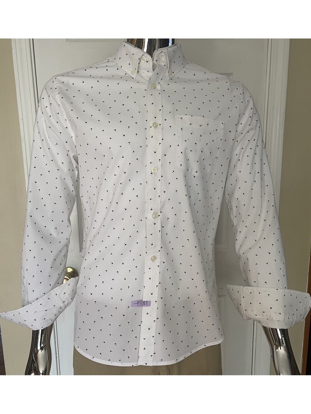 Goodfellow & Co Every Wear Poplin Button Down Slim Fit Dress Shirt, Men's M
